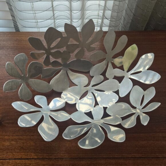 Stockholm Ikea VTG Stainless Steel Cutout Centerpiece Bowl 16.5 - Picture 7 of 7